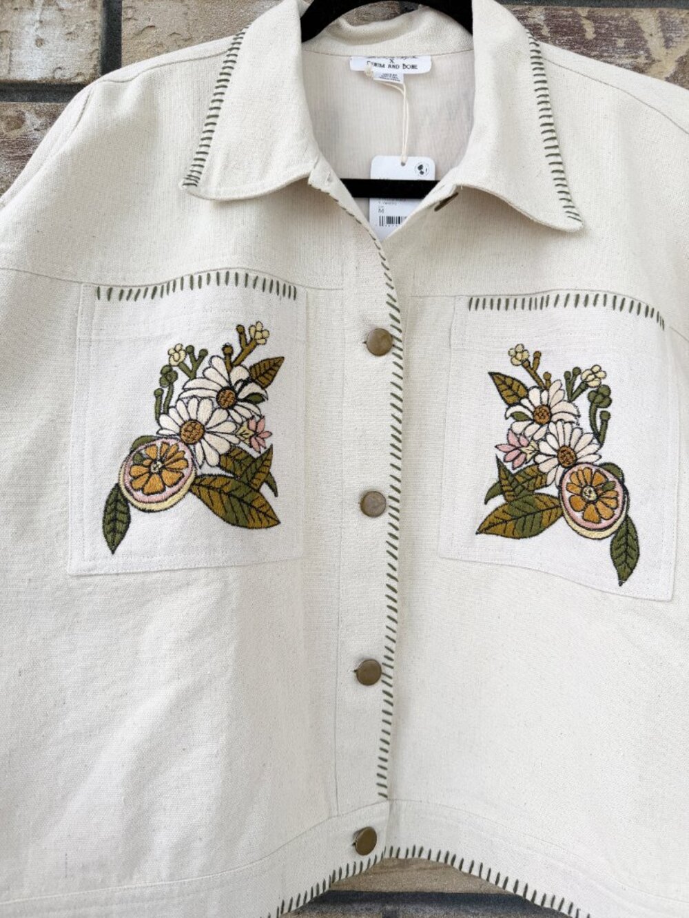 Free People x Denim and Bone Woodlands Embroidered Jacket - Picture 5 of 15